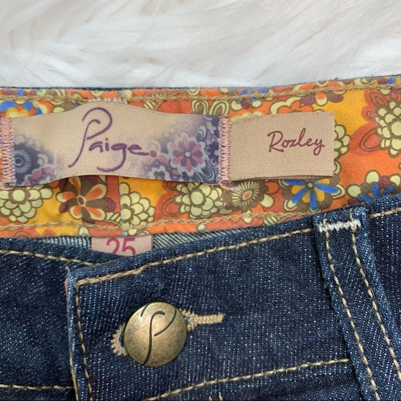 PAIGE roxley jeans dark wash size 25 bootcut flare - Picture 4 of 16
